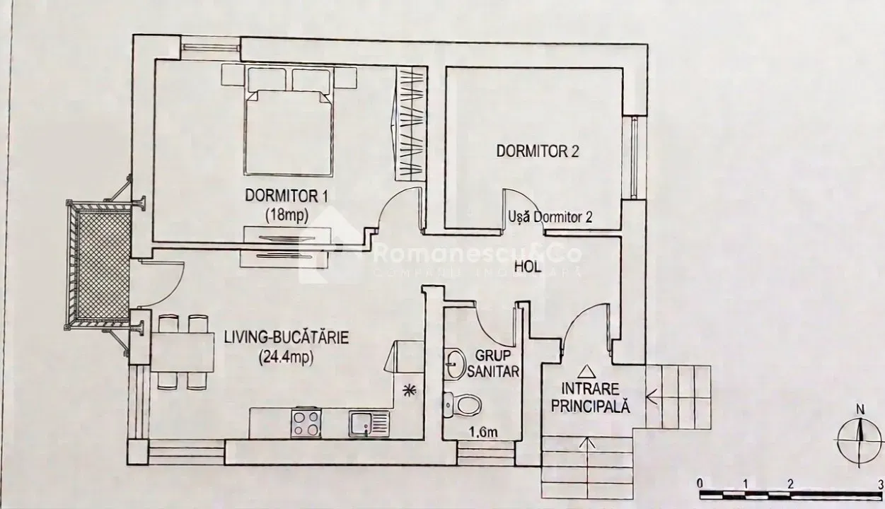 2-etaje casă, 2 camere, 62.2 m² — Imagine 2
