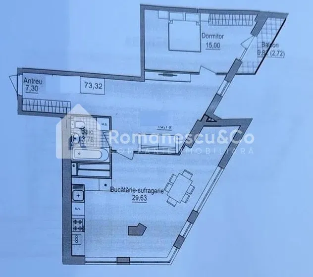 1-комнатная квартира, 73.32 м² — Изображение 2