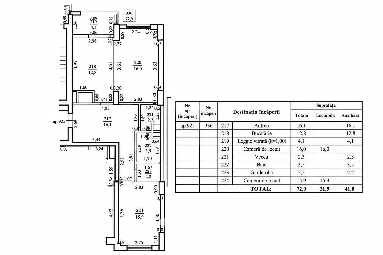 2-bedroom apartment, 73 m² — Image 2