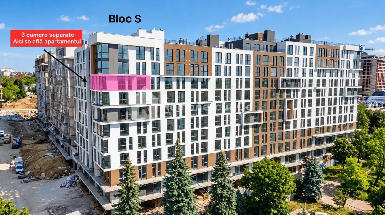 3-camere apartament, 88.3 m² — Imagine 4