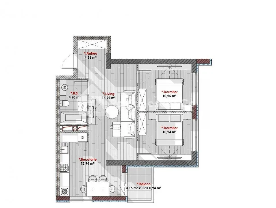 2-комнатная квартира, 60 м² — Изображение 2