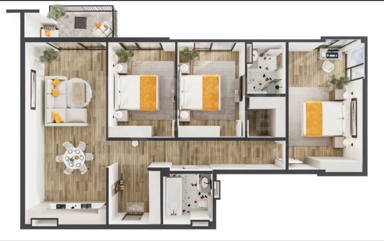 2-camere apartament, 100 m² — Imagine 2