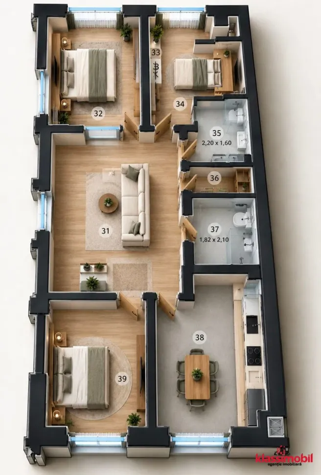 3-комнатная квартира, 99 м² — Изображение 3
