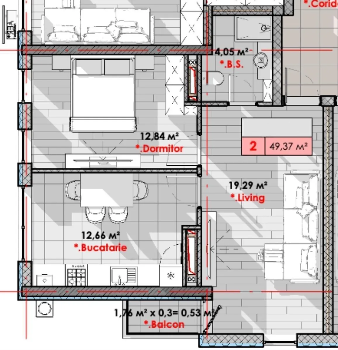 1-комнатная квартира, 49 м² — Изображение 2