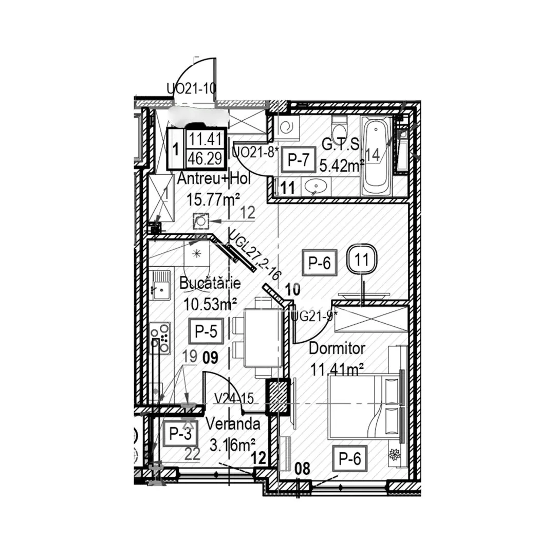 2-комнатная квартира, 46 м² — Изображение 1