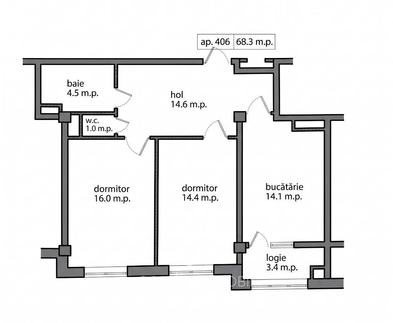 2-комнатная квартира, 68 м² — Изображение 2