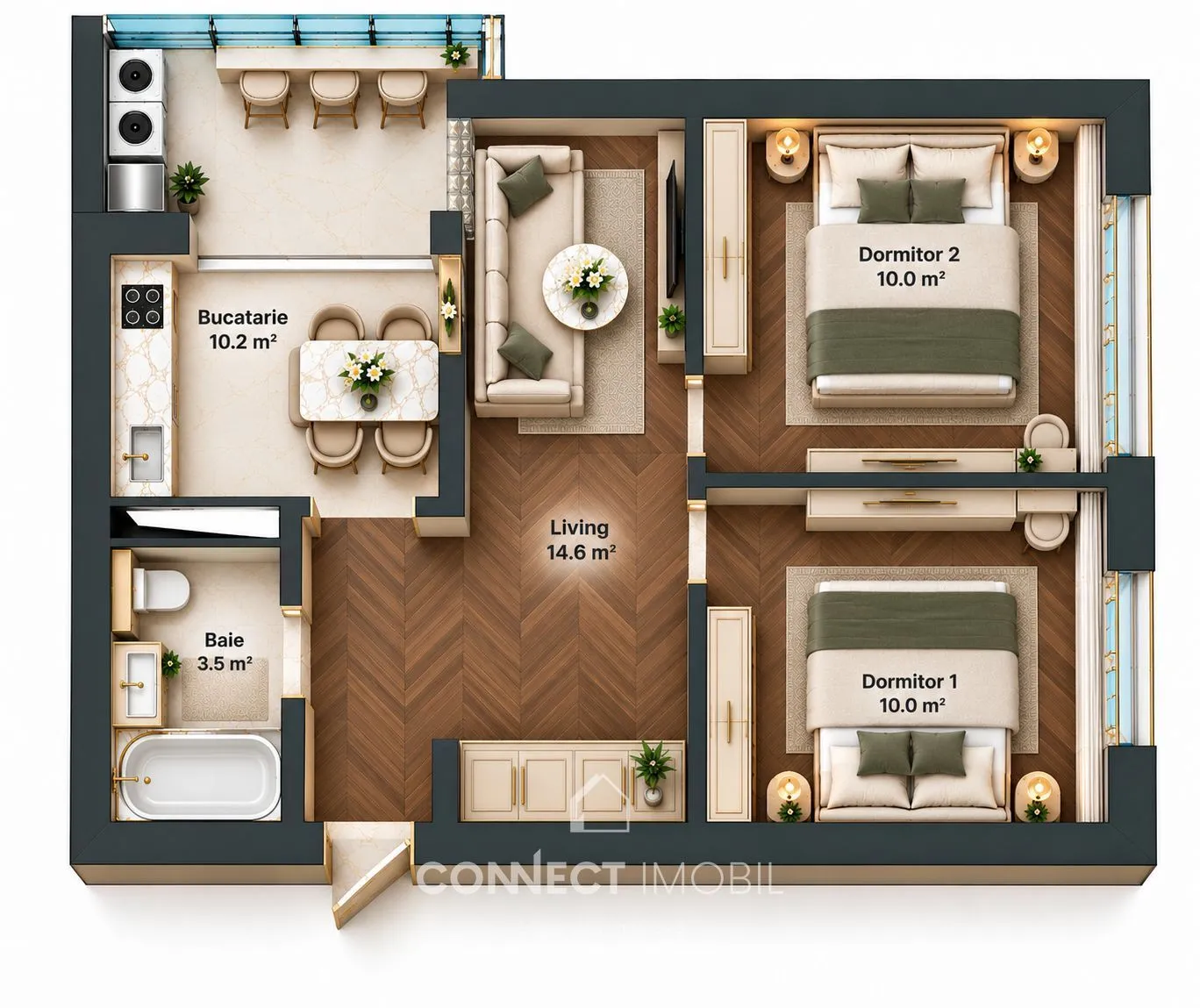 2-комнатная квартира, 50 м² — Изображение 2