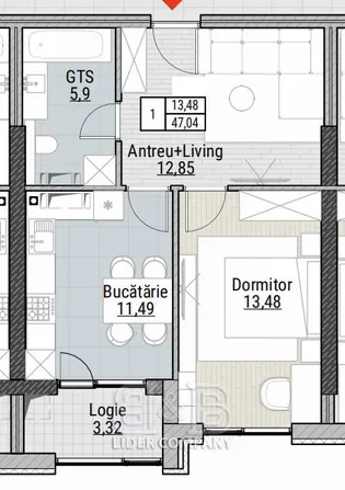 1-комнатная квартира, 47 м² — Изображение 2