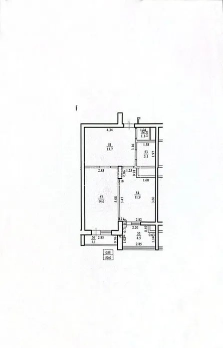 2-комнатная квартира, 50 м² — Изображение 3