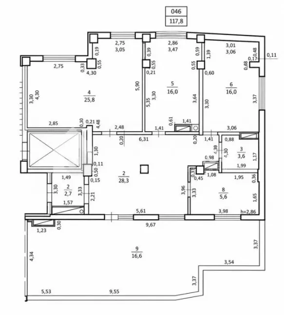 3-комнатная квартира, 117.8 м² — Изображение 4
