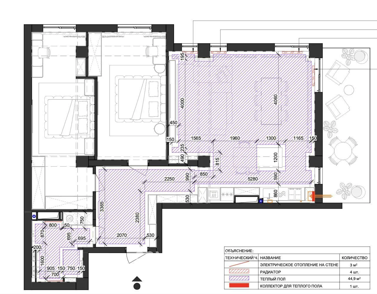 3-camere apartament, 117 m² — Imagine 4
