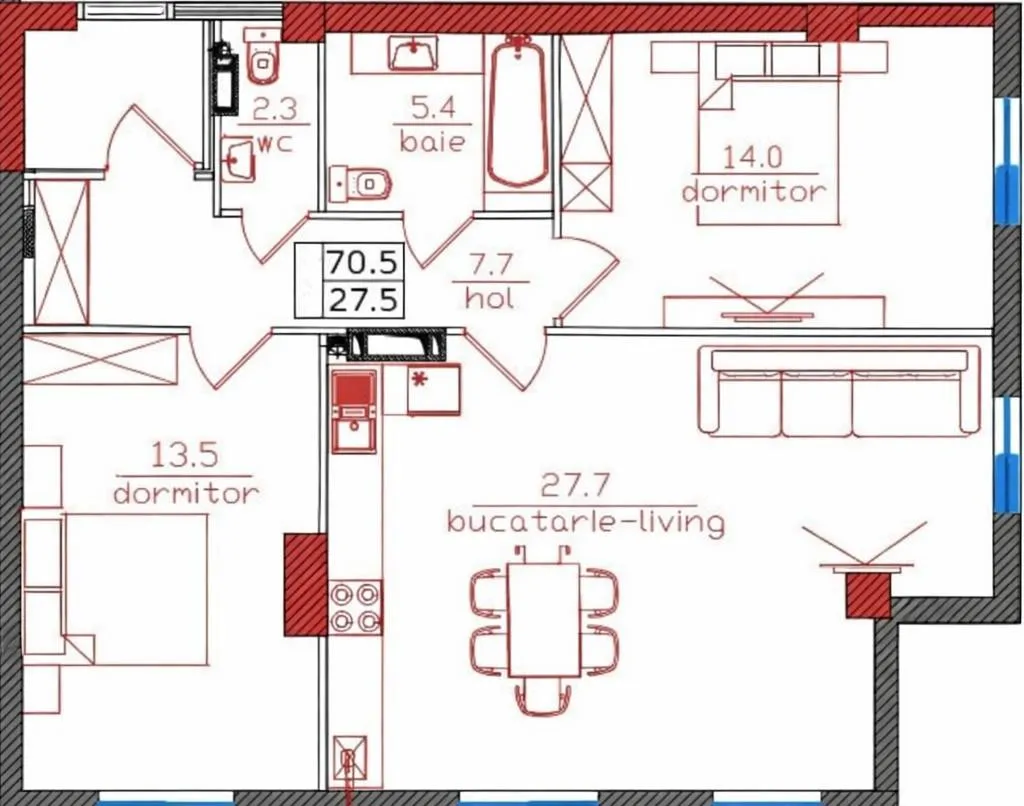 2-комнатная квартира, 70.5 м² — Изображение 2