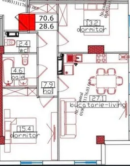 2-комнатная квартира, 70.6 м² — Изображение 3