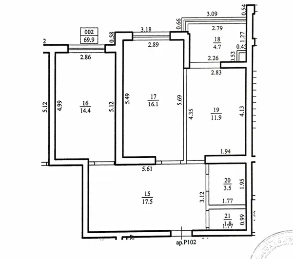 2-комнатная квартира, 69.9 м² — Изображение 3