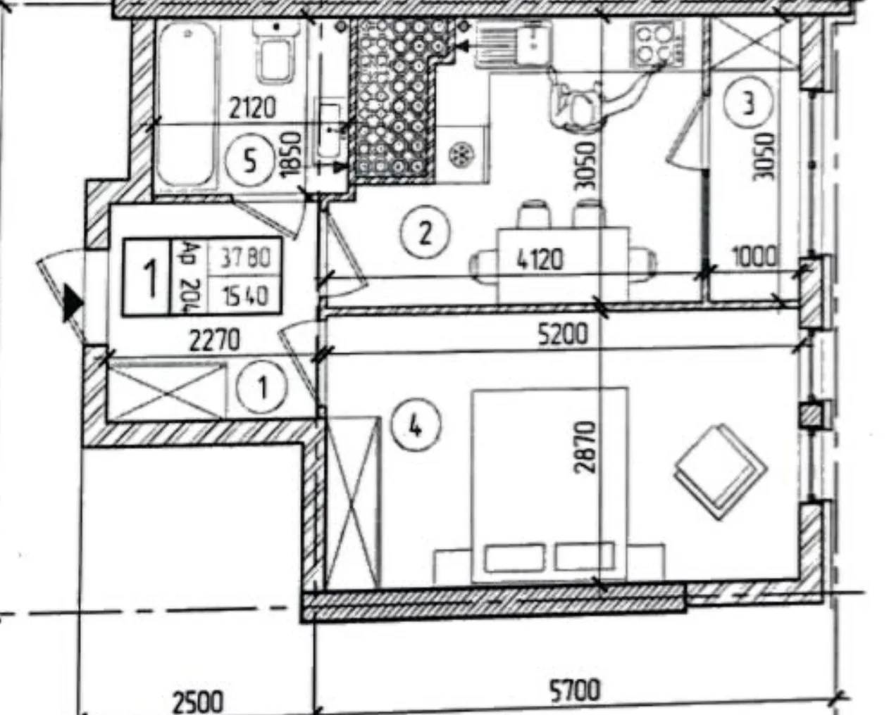 1-комнатная квартира, 41.5 м² — Изображение 3