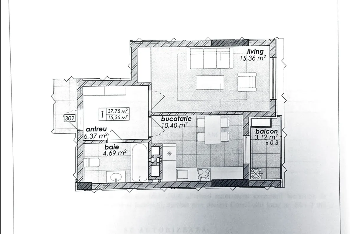 1-комнатная квартира, 37.75 м² — Изображение 4