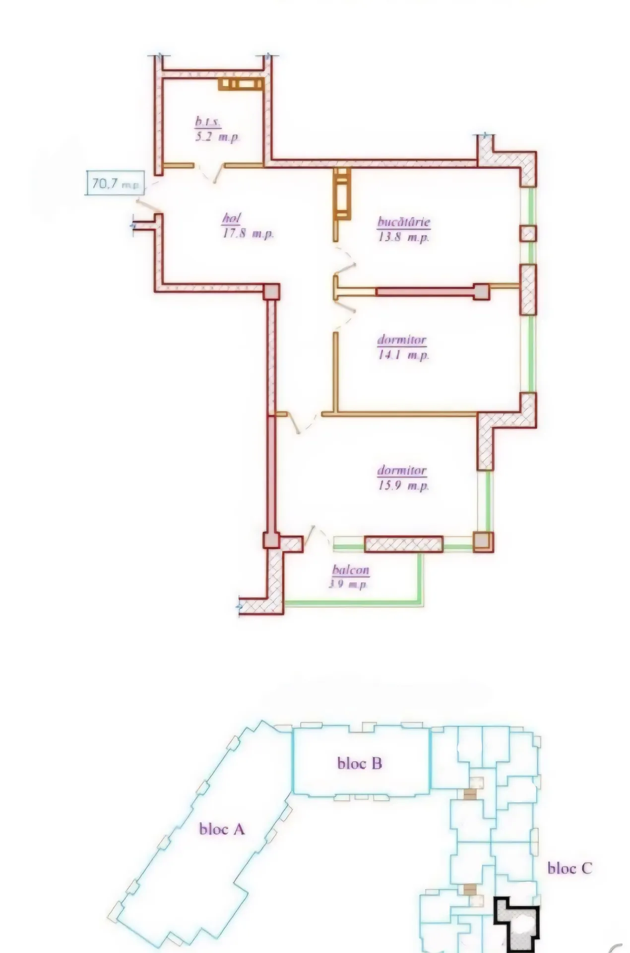 2-bedroom apartment, 70.7 m² — Image 4