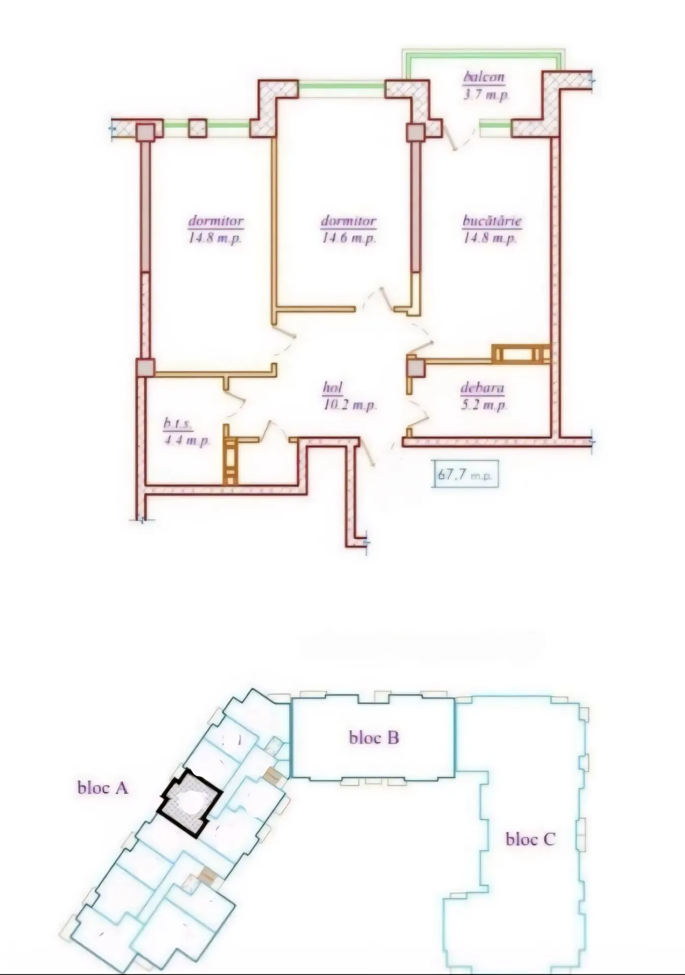 2-комнатная квартира, 67.7 м² — Изображение 2