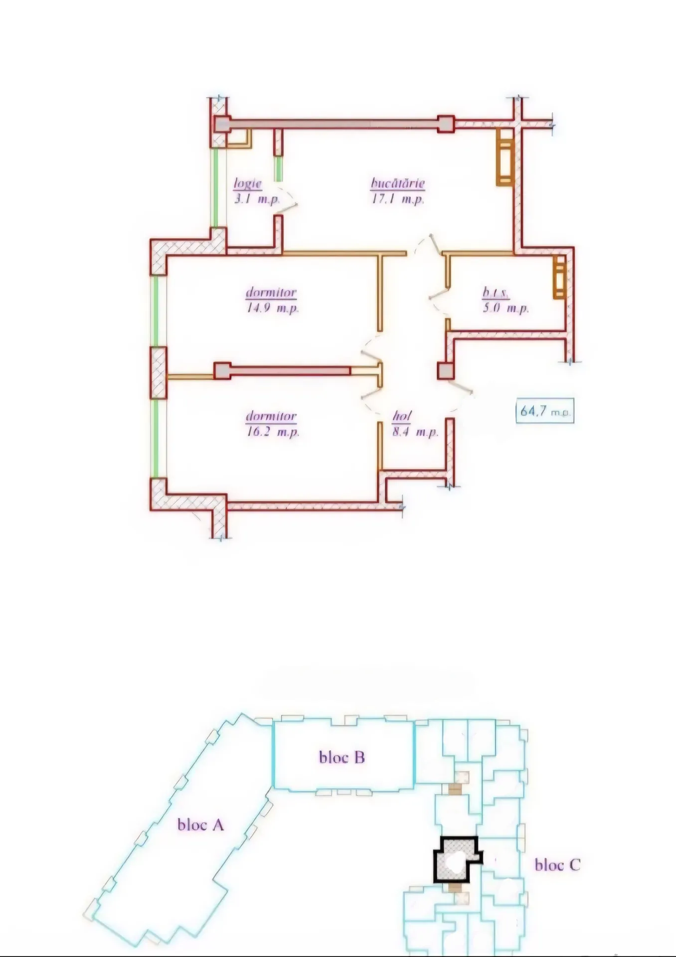 2-комнатная квартира, 64.7 м² — Изображение 3