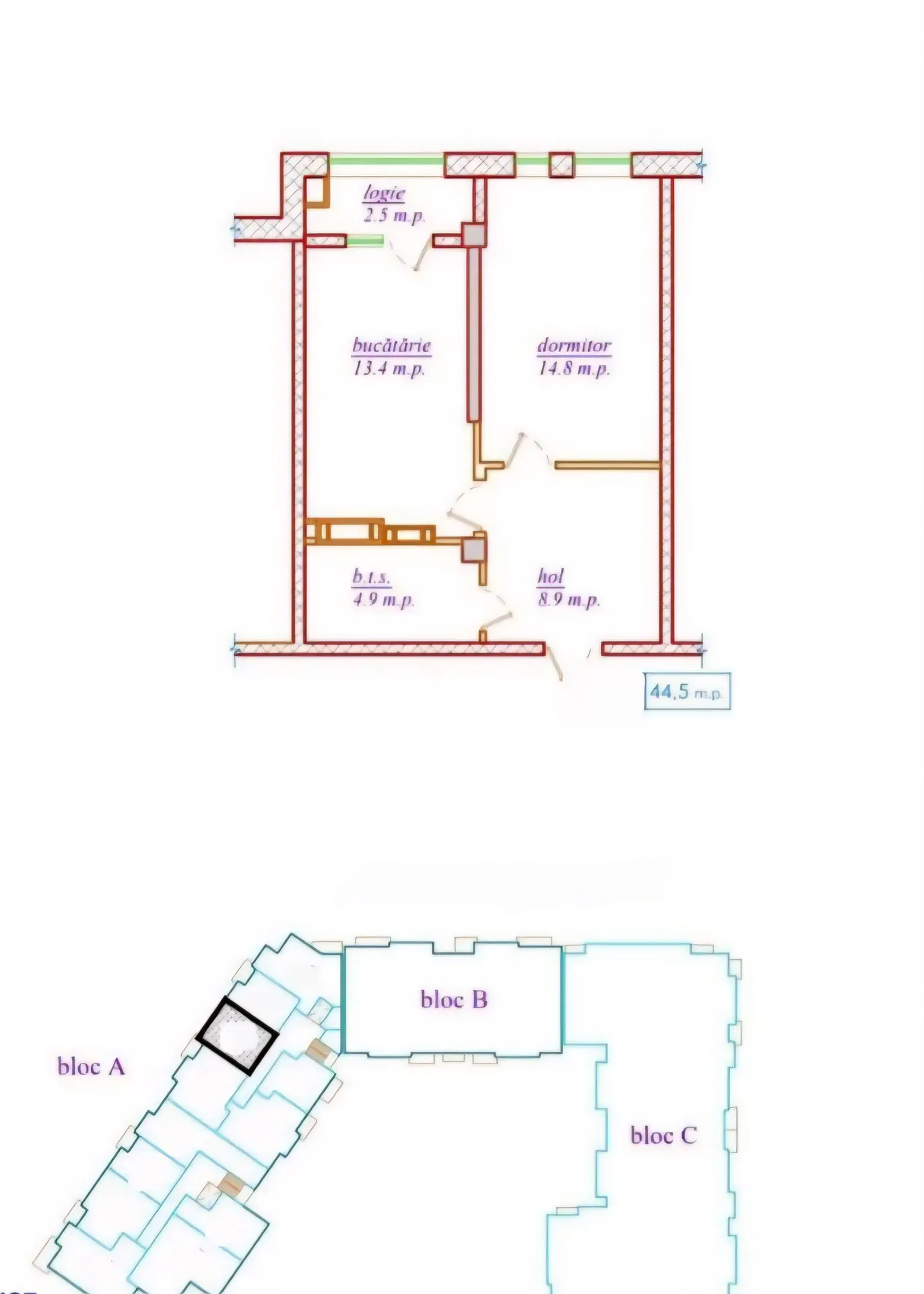 1-комнатная квартира, 44.5 м² — Изображение 2