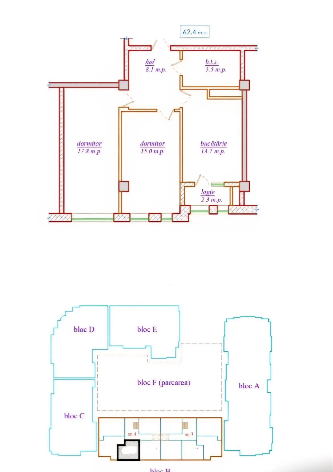 2-комнатная квартира, 62.4 м² — Изображение 2