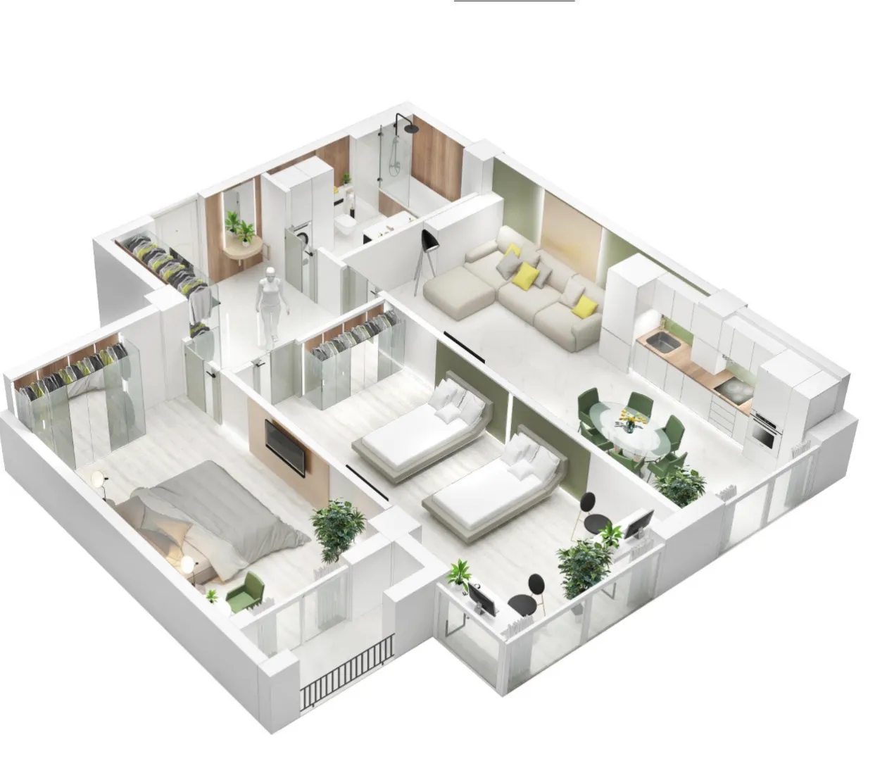 3-комнатная квартира, 75 м² — Изображение 3
