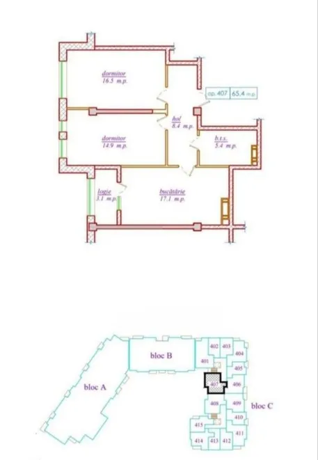 2-комнатная квартира, 66 м² — Изображение 1