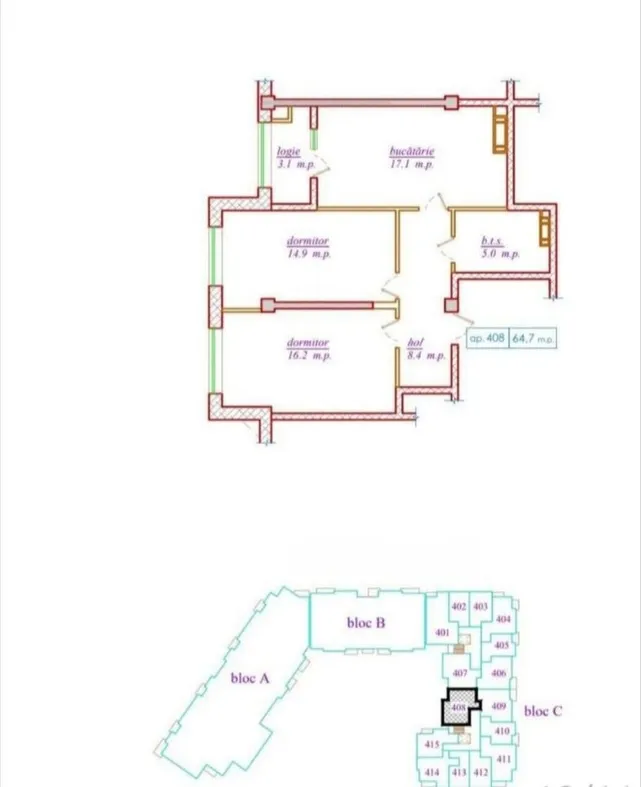 2-комнатная квартира, 65 м² — Изображение 1