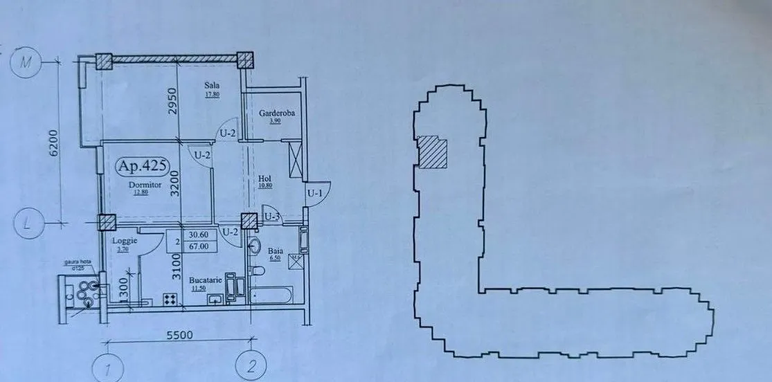 2-bedroom apartment, 67 m² — Image 1