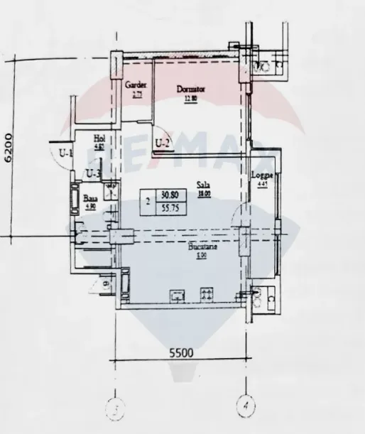 1-bedroom apartment, 55.75 m² — Image 7