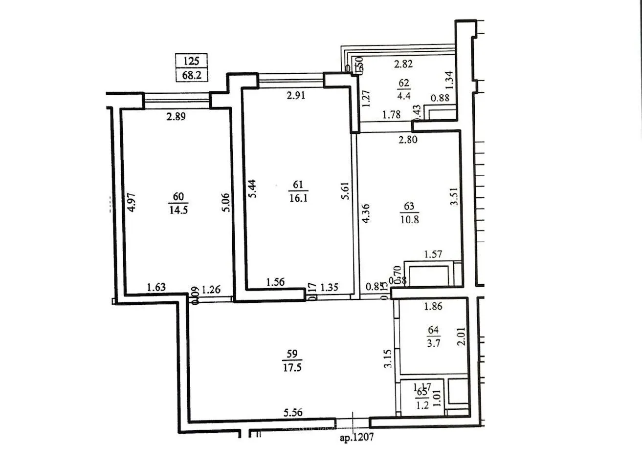 2-bedroom apartment, 68.2 m² — Image 4