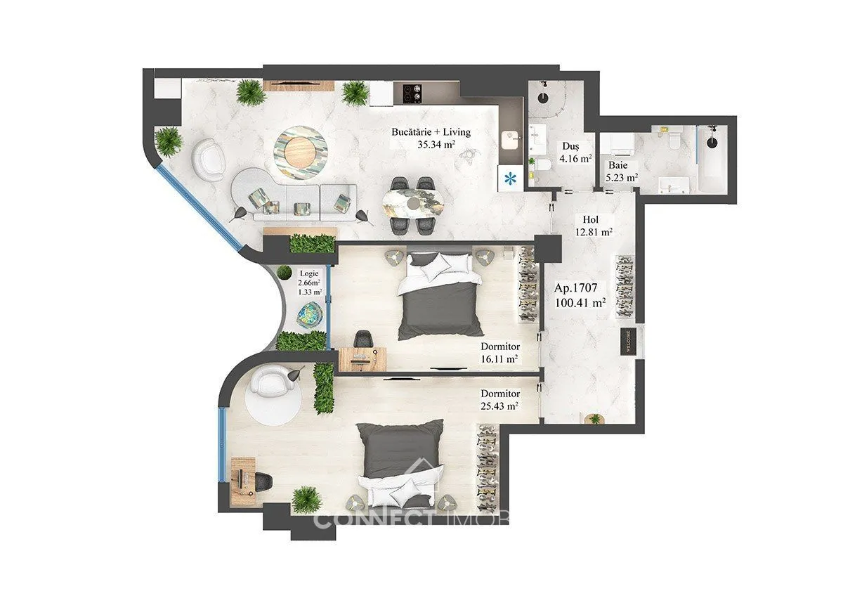 3-комнатная квартира, 100 м² — Изображение 2