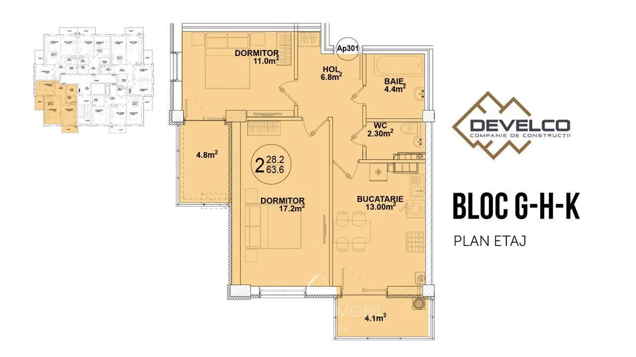 2-комнатная квартира, 63 м² — Изображение 4