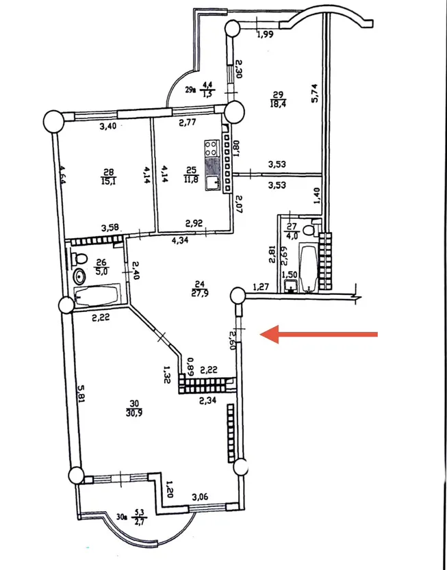 3-комнатная квартира, 117.3 м² — Изображение 1