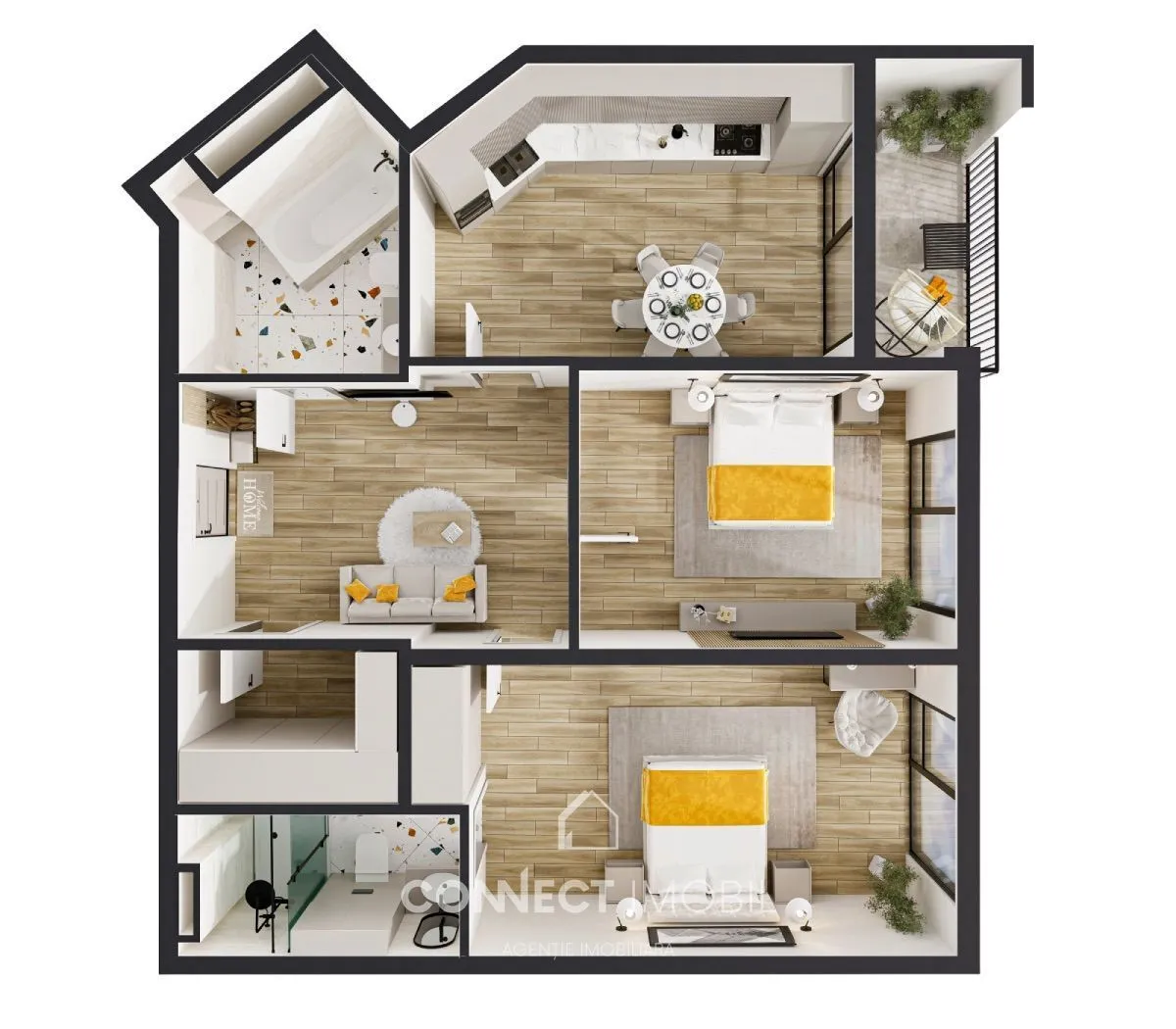 2-комнатная квартира, 67 м² — Изображение 3