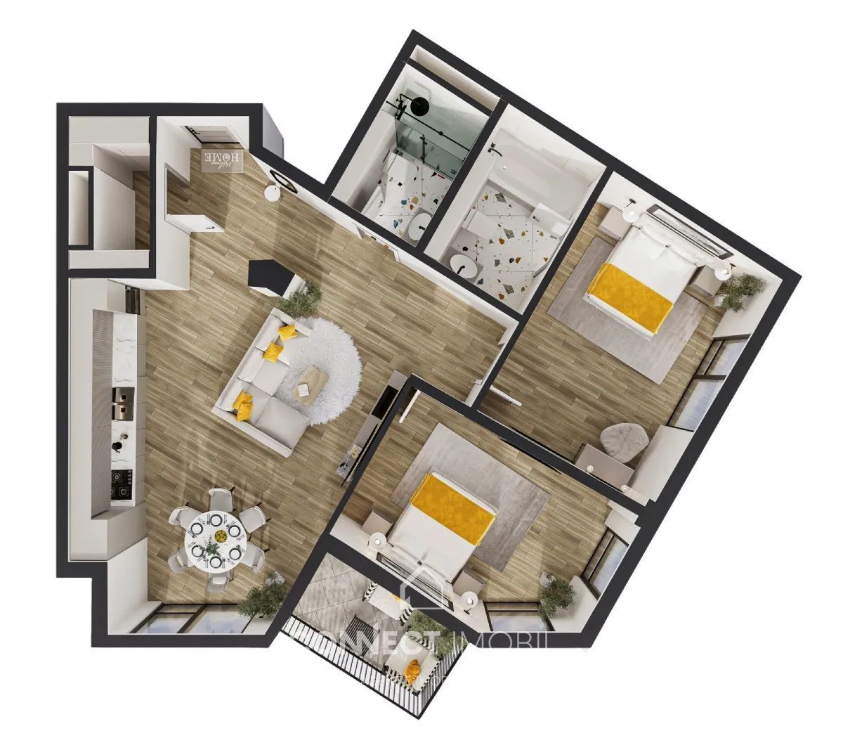 2-комнатная квартира, 70 м² — Изображение 3
