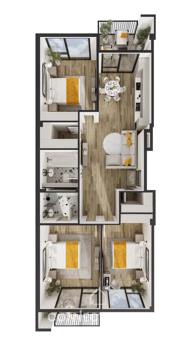 3-комнатная квартира, 116 м² — Изображение 2