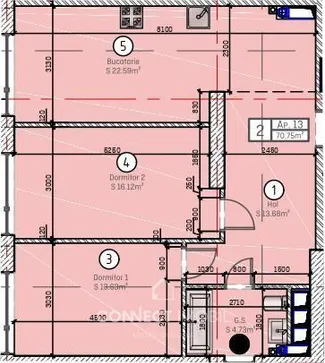 2-комнатная квартира, 70 м² — Изображение 3