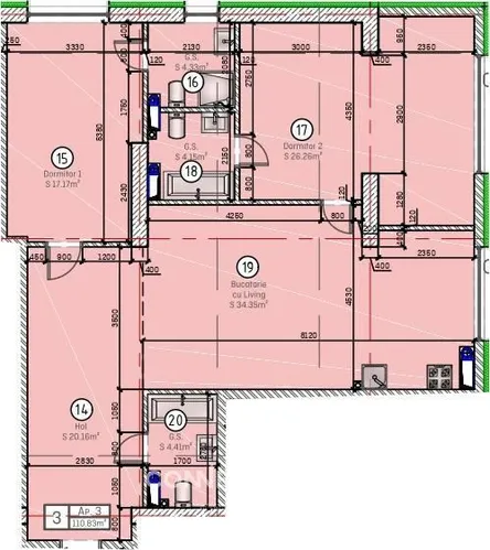 2-комнатная квартира, 111 м² — Изображение 2