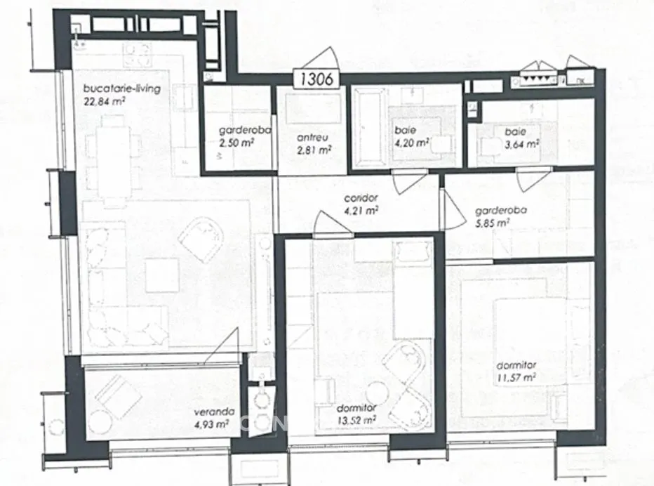 2-bedroom apartment, 76 m² — Image 2