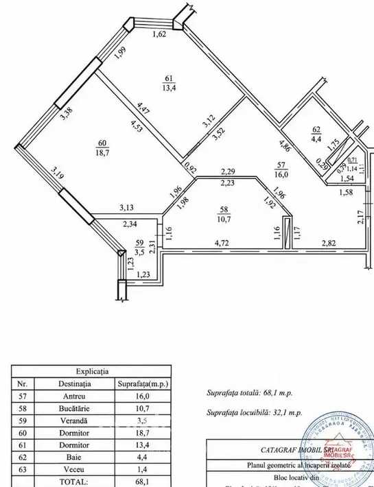 2-bedroom apartment, 68 m² — Image 2