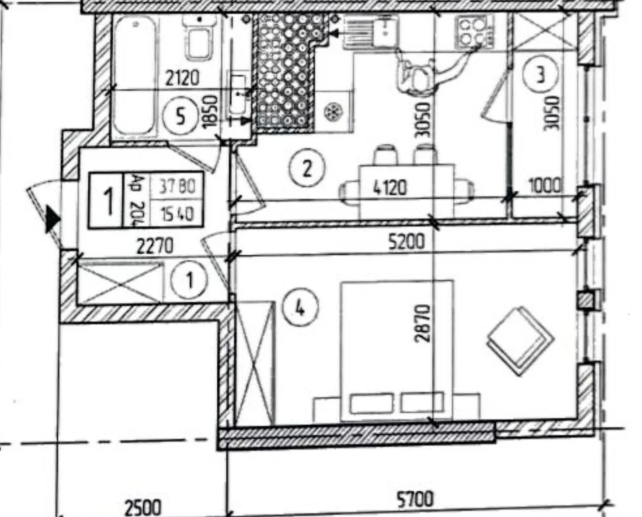 1-комнатная квартира, 41.5 м² — Изображение 2
