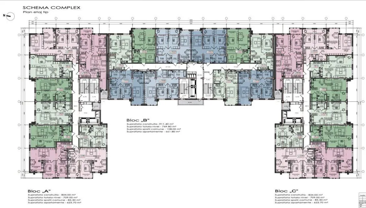 1-camere apartament, 55.3 m² — Imagine 3
