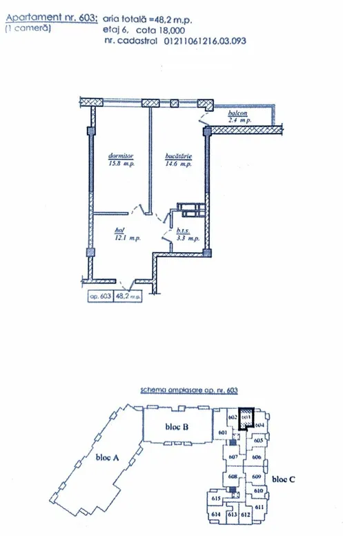 1-bedroom apartment, 48.2 m² — Image 3