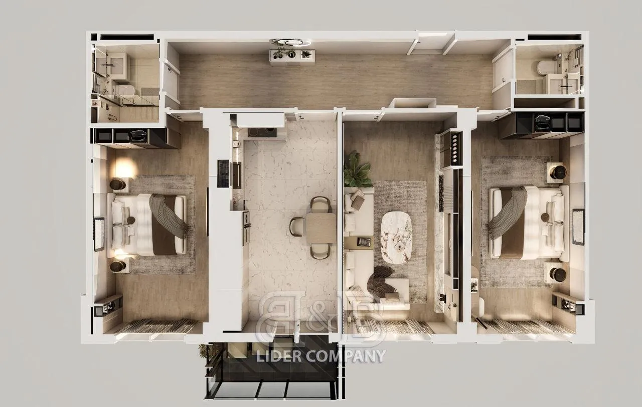 3-комнатная квартира, 85 м² — Изображение 1
