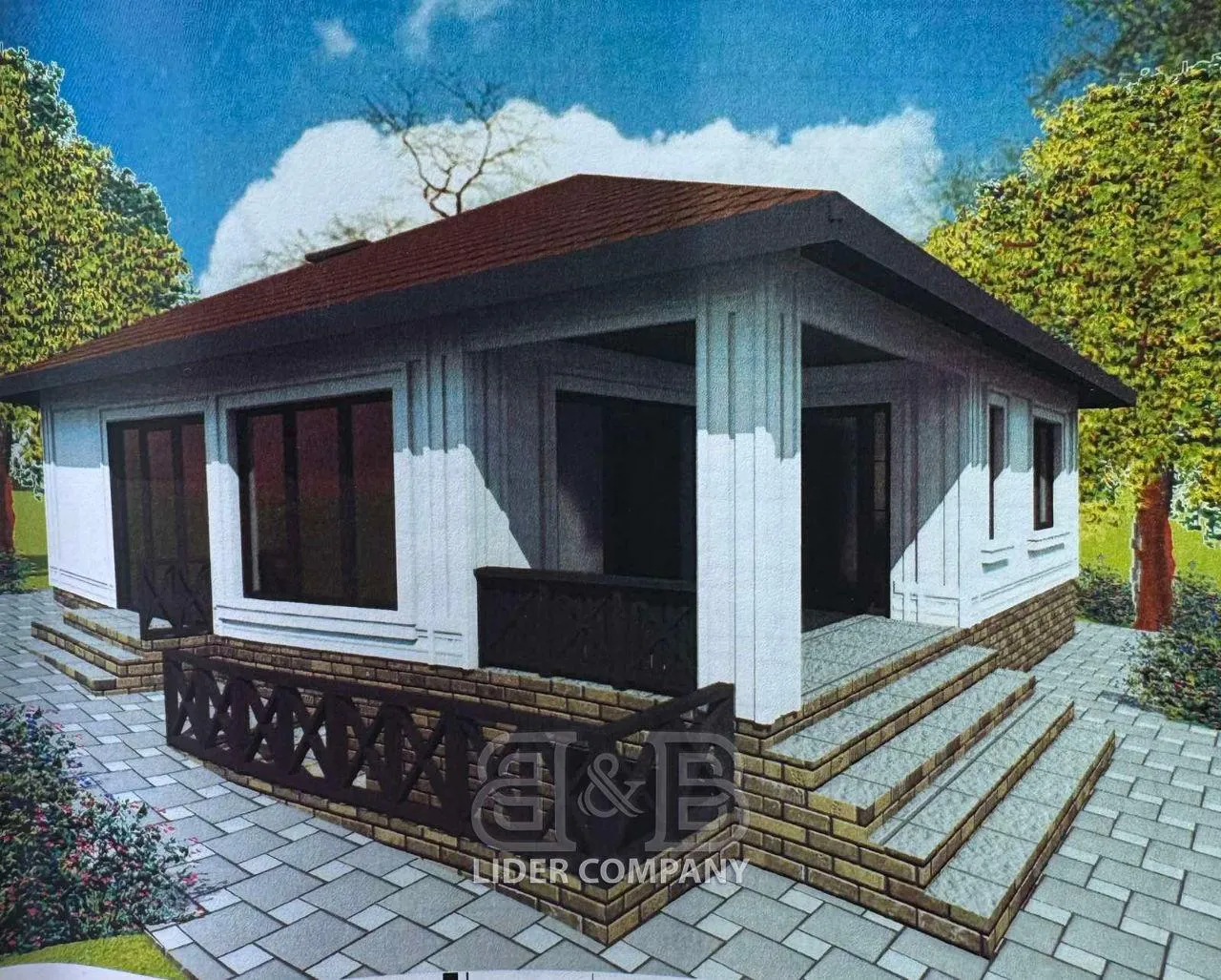 1-этажный дом, 2 комнаты, 106 м² — Изображение 1