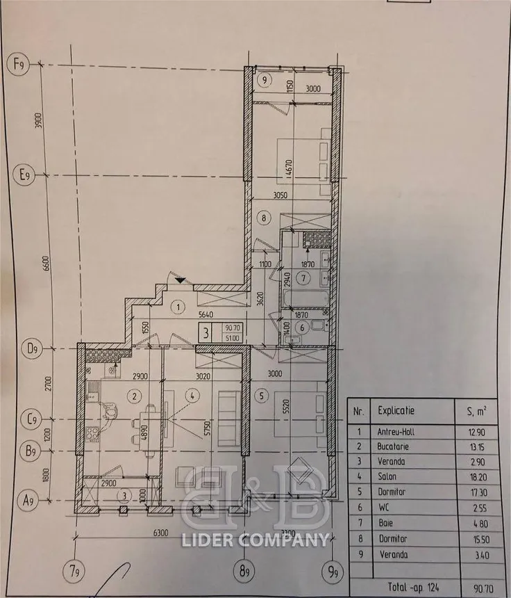 3-комнатная квартира, 91 м² — Изображение 1
