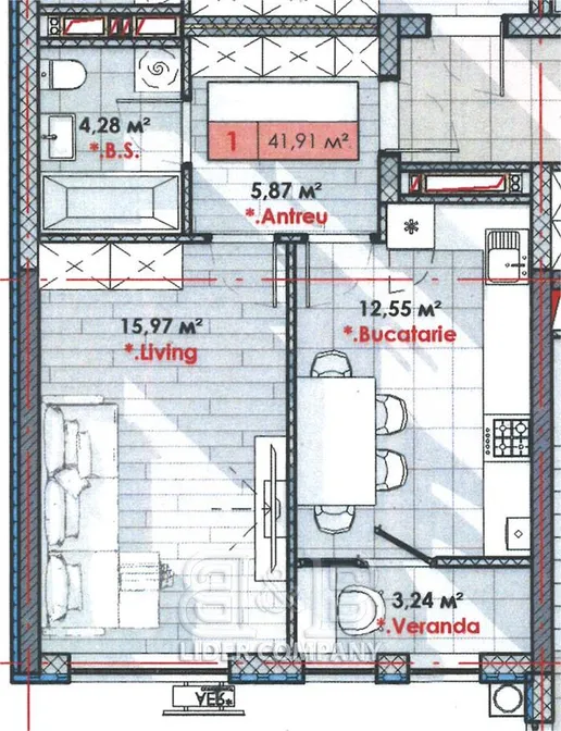 1-комнатная квартира, 42 м² — Изображение 2