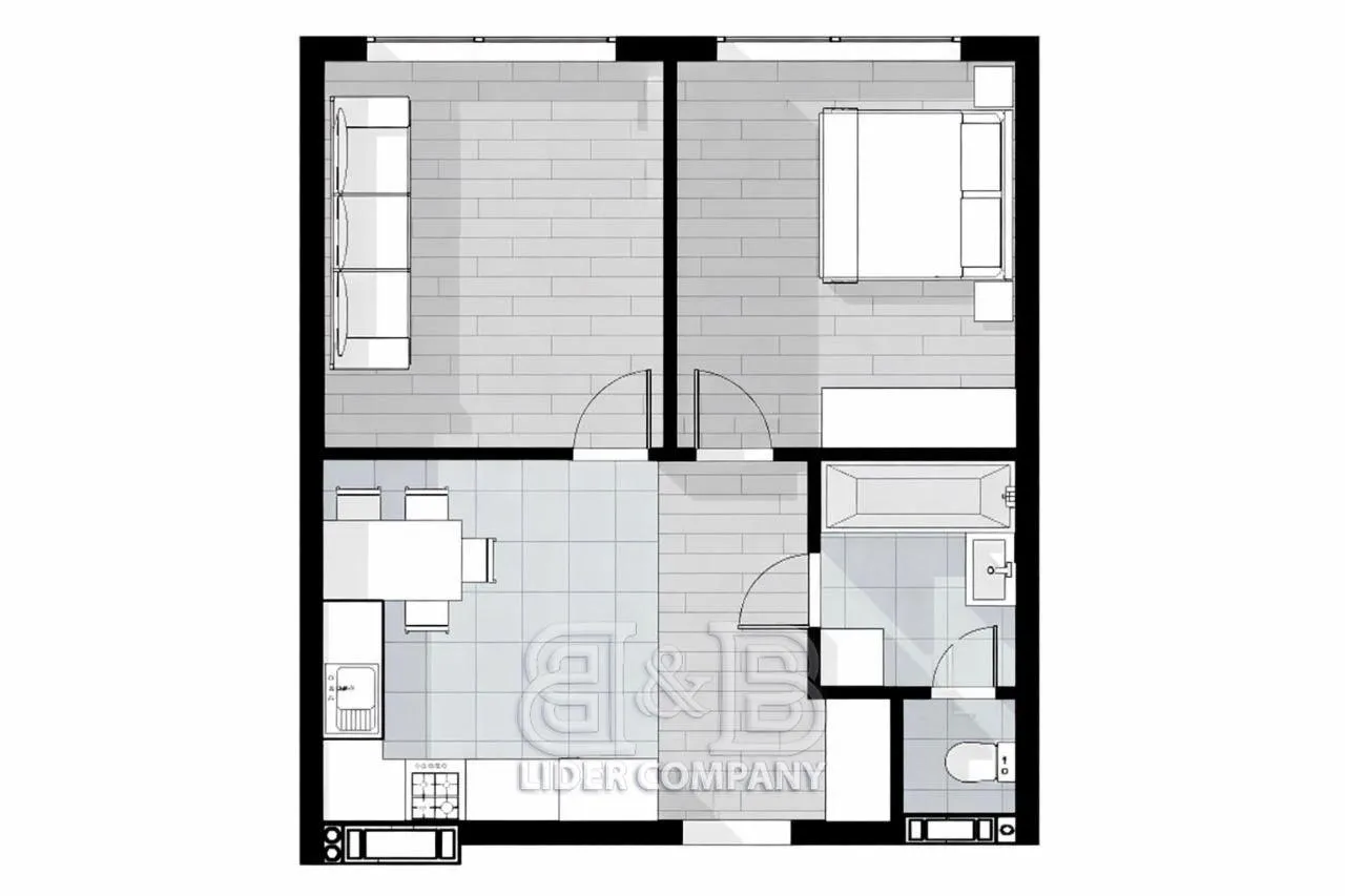 2-bedroom apartment, 52 m² — Image 2