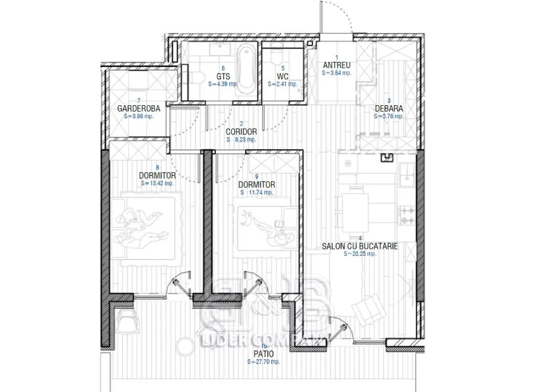 2-bedroom apartment, 101 m² — Image 2